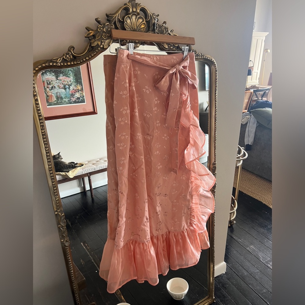 NWT Eddy Wrap Maxi Skirt with Ruffle